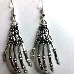 New Halloween Skeleton Hand Earrings